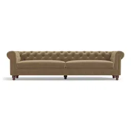 urban ladder create Winchester Luxe 4 Seater Fabric Sofa in Fawn Velvet Colour-picture-21