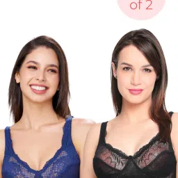 bodyline Romance Double Layered Non Wired Medium Coverage Lace Bra (Pack of 2)-picture-10