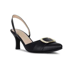 London Rag Women Slingback Pointed Toe Stilettos Heels - Black image 1