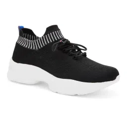 roar for good Black Lace-Up Walking Shoes for Women Made from Recycled PET Bottles-image-58