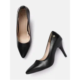 Carlton London Women Black Slip On Pointed Toe Pumps-image-36