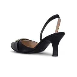 London Rag Women Slingback Pointed Toe Stilettos Heels - Black image 2