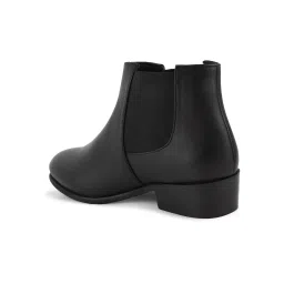 SHUZ TOUCH Black Solid Chelsea Boots image 3