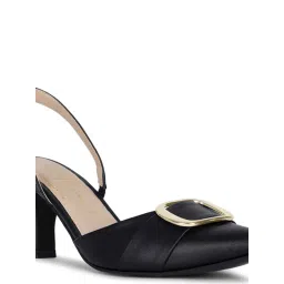 London Rag Women Slingback Pointed Toe Stilettos Heels - Black image 4