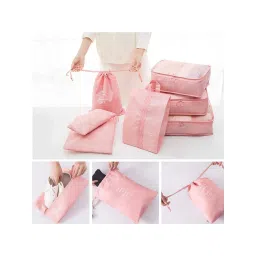 House of Quirk Pink Clothes Storage Cubes Packing Organizers (Set of 7) image 5