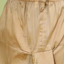 TABARD Boys Woven Design Chikankari Mandarin Collar Pure Cotton Kurta With Dhoti Pants image 3