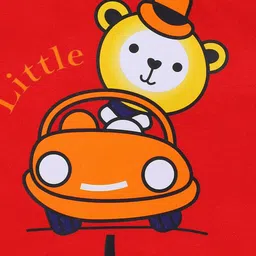 MooNKids Infant Kids Pack Of 3 Printed Cotton Basic Vests image 3