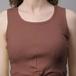 FBAR Shoulder Straps Twisted Cotton Crop Top image 5