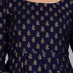 ao services Ethnic Motifs Printed Round Neck Anarkali Kurta image 2