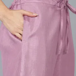 AHIKA Ethnic Motifs Yoke Design Regular Sequinned Kurta With Trousers & Dupatta image 3