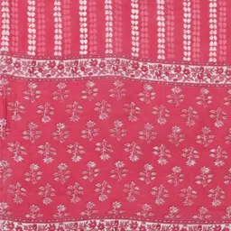 KALINI Women Red Floral Printed Gotta Patti Pure Cotton Kurta with Trousers & With Dupatta image 3