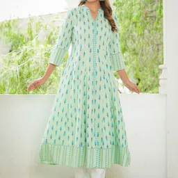KALINI Ethnic Motifs Printed Anarkali Kurta image 1