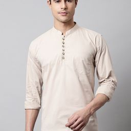 Majestic Man Mandarin Collar Pure Cotton Short Kurta-picture-19