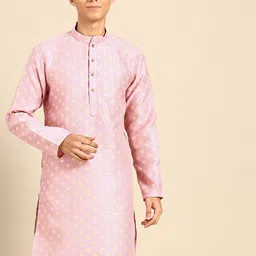 MANQ Ethnic Motifs Woven Design Kurta-picture-5