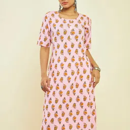 Soch Floral Printed Straight Kurta-image-12