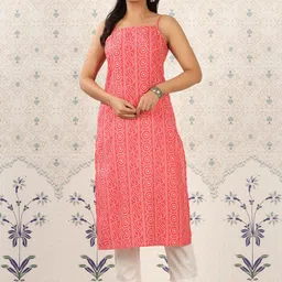 Ode by House of Pataudi Ethnic Motifs Printed Pure Cotton Kurta image 4