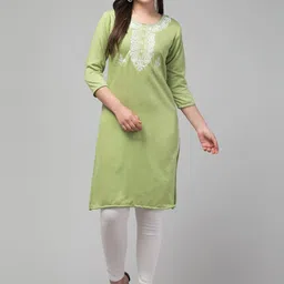 FAMBEE Women Thread Work Woollen Kurta-image-38
