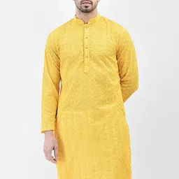 SG LEMAN Mandarin Collar Long Sleeves Thread Work Kurta-picture-23