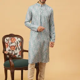 TABARD Abstract Printed Thread Work Pure Cotton Straight Kurta-picture-38
