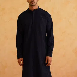 SOJANYA Geometric Embroidered Mandarin Collar Thread Work Straight Kurta-picture-41