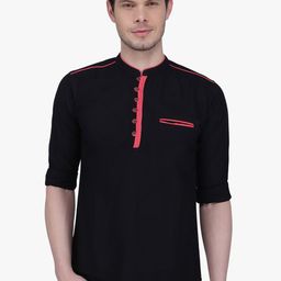 Kuons Avenue Mandarin Collar Linen Cotton Straight Kurta-picture-19