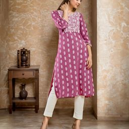 Soch Paisley Printed Thread Work Kurta-picture-26