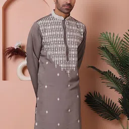 Jompers Men Geometric Printed Thread Work Kurta-picture-33