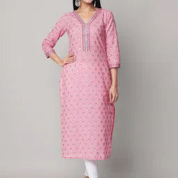 God Bless Floral Printed Cotton Kurta-image-49