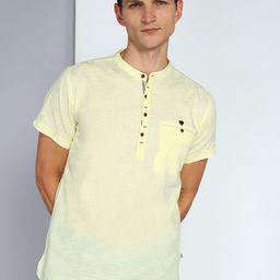 Kuons Avenue Linen Cotton Mandarin Collar Regular Sleeve Pathani Short Straight Kurta-picture-12