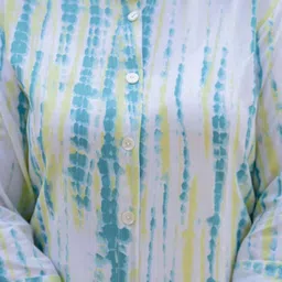 Lee Moda Women Tie & Dye Printed Side Slit A-Line Kurta image 5