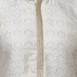 MAAHI FABS Ethnic Motif Woven Design Mandarin Collar Thread Work Straight Kurta image 3