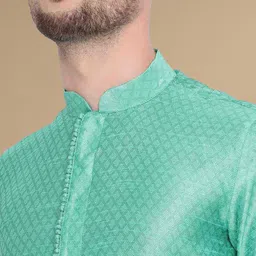 here&now x sanwara Sanwara Mandarin Collar long Sleeves Straight Kurta image 2