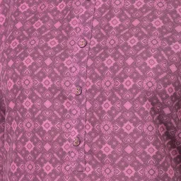 Span Round Neck Ethnic Motif Woven Design Cotton Kurta image 2