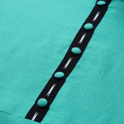 KALINI Plus Size Round Neck Gotta Patti Anarkali Cotton Kurta image 2