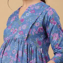 CRAFIQA Floral Printed Maternity & Nursing Kurta image 3