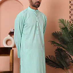 Jompers Men Thread Work Anarkali Kurta image 5