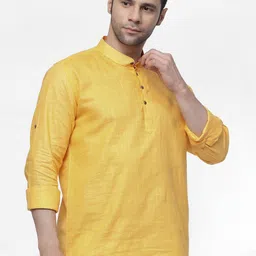 allan peter Band Collar Pure Cotton Kurta image 3