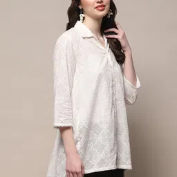 Biba Women Ethnic Motifs Embroidered Thread Work Kurta image 3