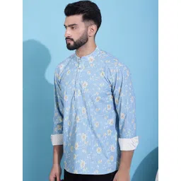 Jompers Floral Printed Corduroy Short Kurta image 5