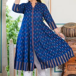KALINI Plus Size  Printed Anarkali Kurta image 4