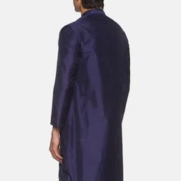 Sethukrishna Men Navy Blue Solid Kurta image 4