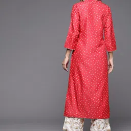 Varanga Women Notch Neck Bandhani Printed Kurta image 4