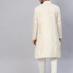 SOJANYA Mandarin Collar Ethnic Motifs Woven Design Kurta image 5