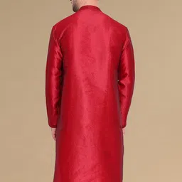 here&now x sanwara Sanwara Geometric  Embroidered Thread Work Mandarin Collar Jacquard Straight Kurta image 5