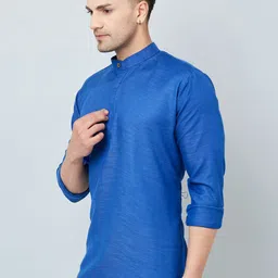 Armaan Ethnic Men Solid Mandarin Collar Kurta image 2