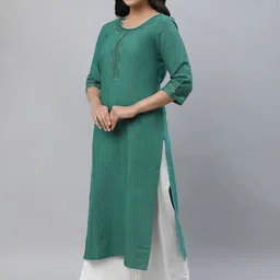 AURELIA Round Neck Regular Kurta image 3