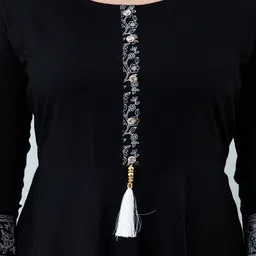 PEARL IND Round Neck Rayon Anarkali Kurta image 3