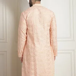 SOJANYA Ethnic Motifs Printed Mandarin Collar Long Sleeves Straight Kurta image 2