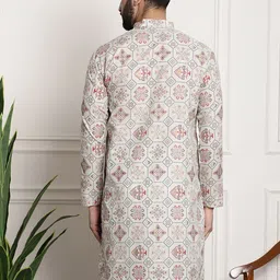 SOJANYA Ethnic Motifs Printed Cotton Linen Kurta image 4