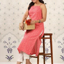 Ode by House of Pataudi Ethnic Motifs Printed Pure Cotton Kurta image 3